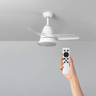 Stille Plafondventilator Industriëel Wit 91cm Motor DC -Met Licht