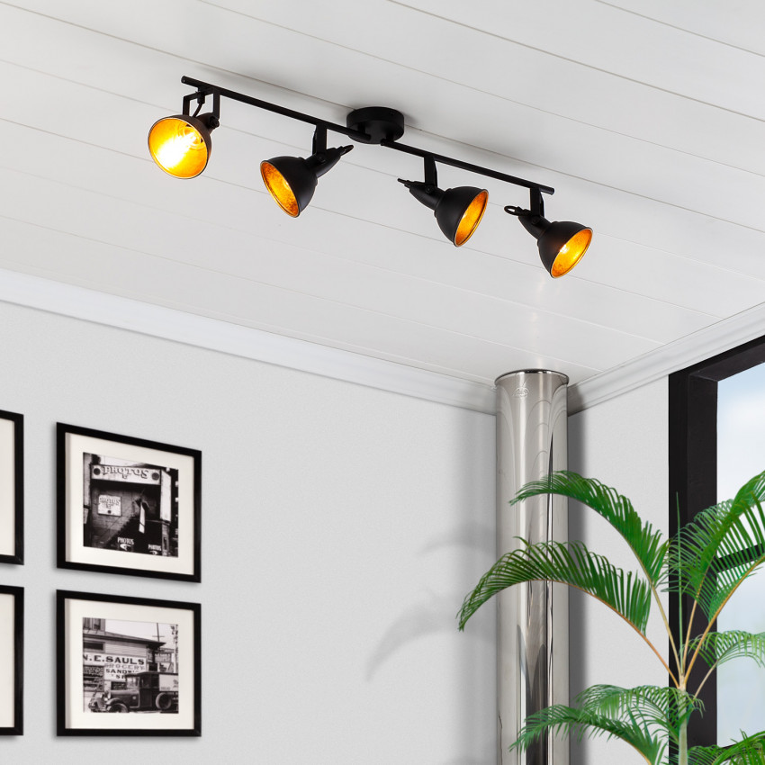 Foco Orientable Emer 4x Negro