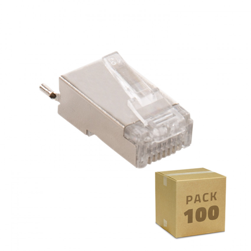 Pack 100 stuks RJ45 UTP connector voor buitengebruik