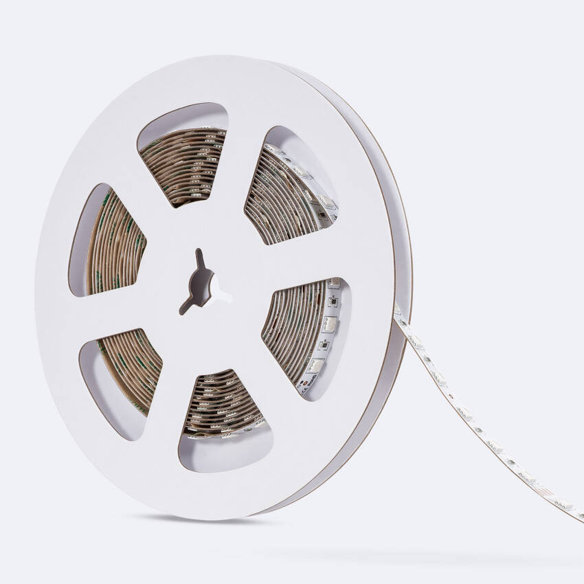 Led Strip 24V RGB SMD 60 LED/m 5m 10W/m Breedte 10mm te knippen om de 10cm IP20
