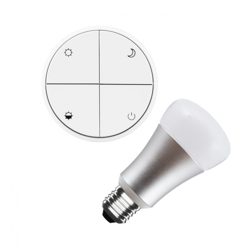 Set van draadloze en dimbare schakelaar + 8W LED lamp