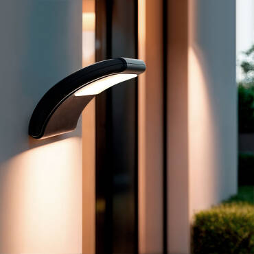 Productfotografie: Wandlamp Outdoor  LED 8W Rechthoekig Zwart Wilbert