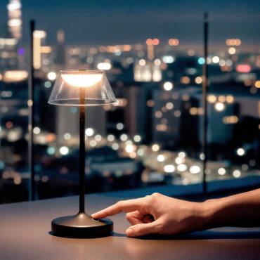 Tafellamp LED 3W Draagbaar Aluminium met USB Oplaadbare Accu Dipley
