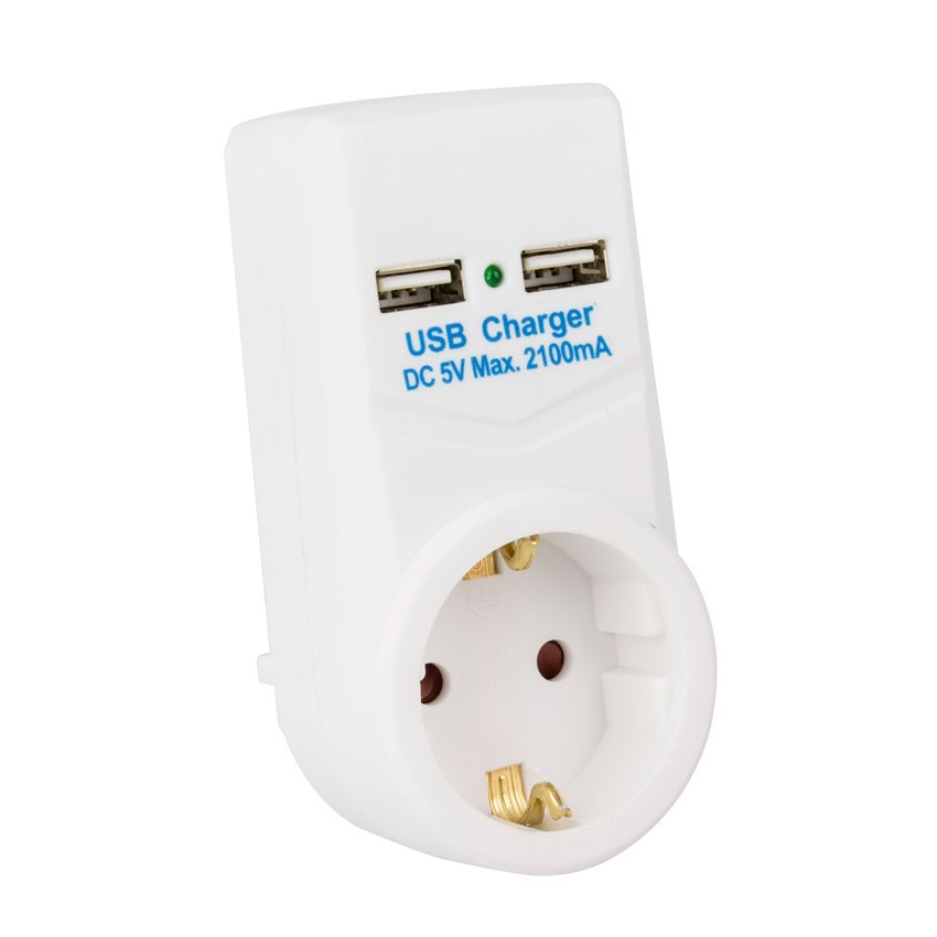 Stroomadapter met 2 USB poorten