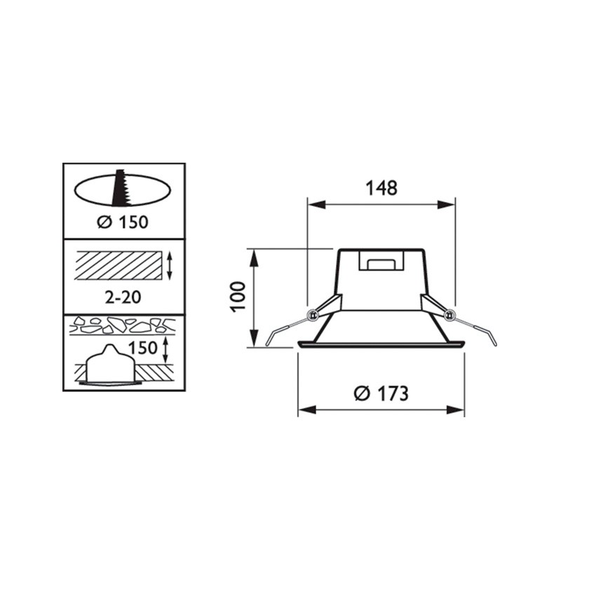 Downlight LED Philips Ledinaire 9W DN060B