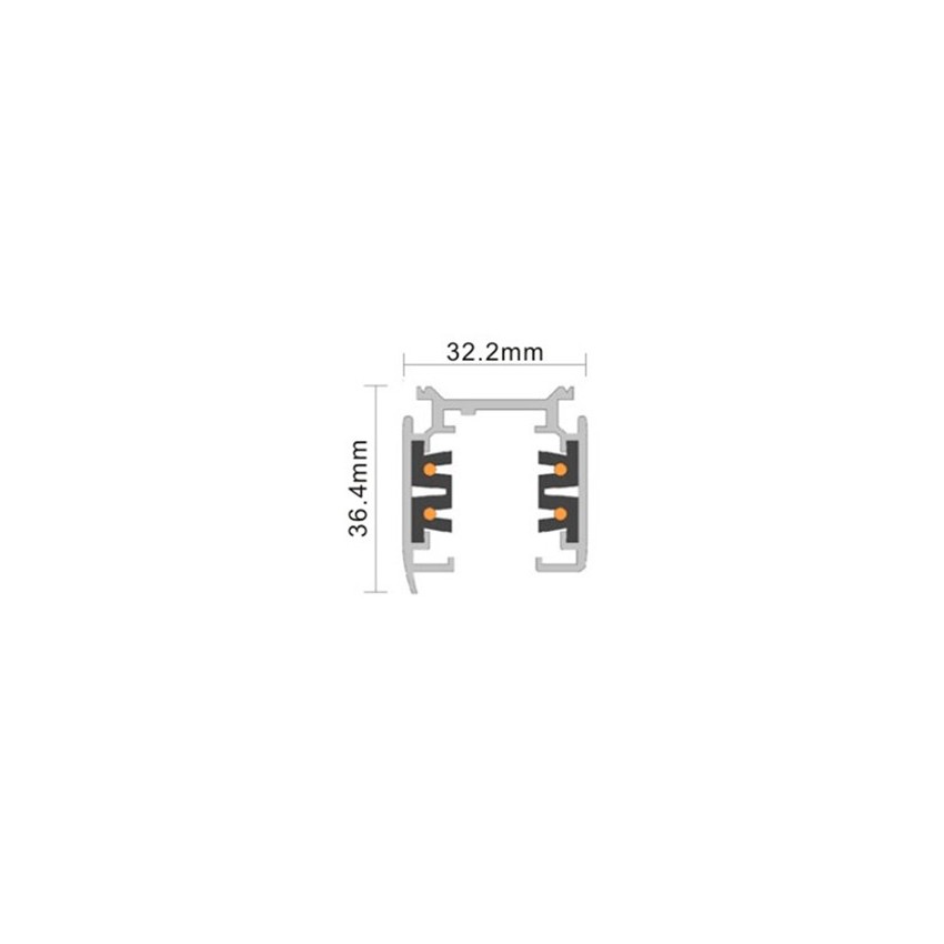 Carril Trifásico para Focos LED 1 Metro