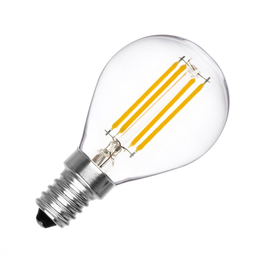 LED Lamp E14 G45 3W Filament Bolvormig Dimbaar