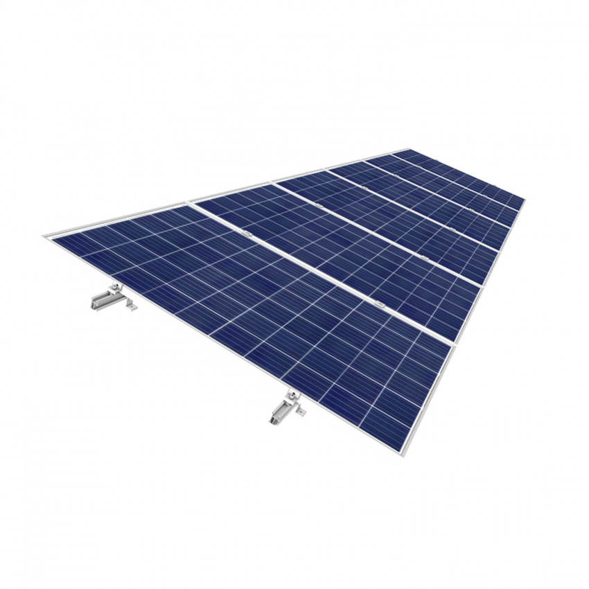 Coplanaire Structuur voor Zonnepanelen, Montage op Vlakke Metalen plaat en Beton  