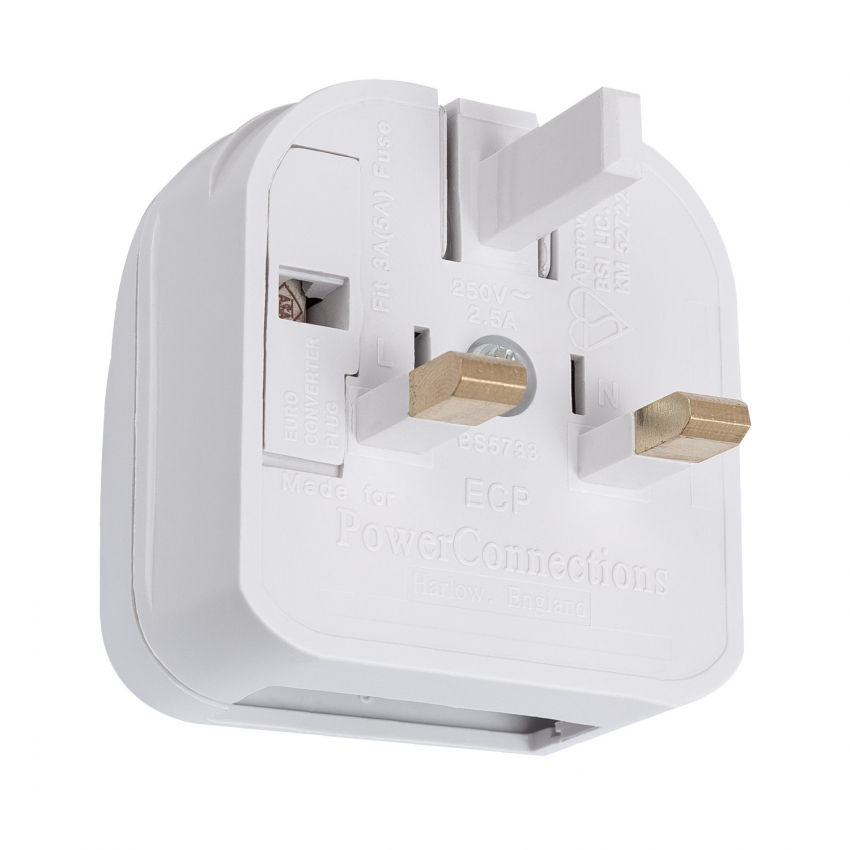 Adaptador Enchufe Tipo C a Enchufe Tipo G (UK)