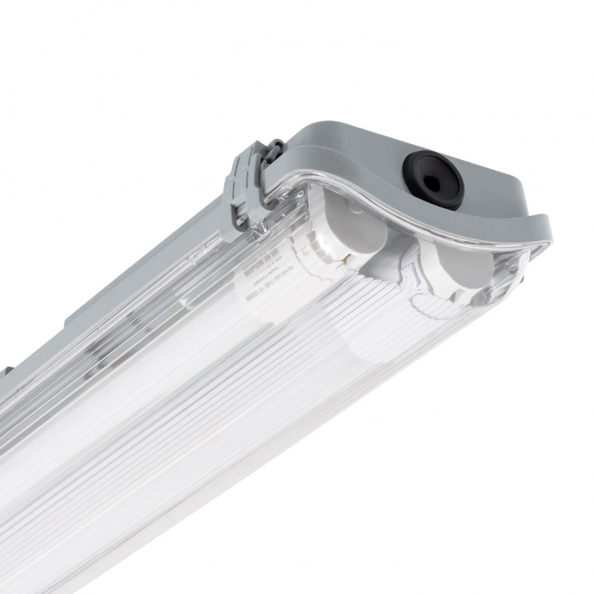 Armatuur Slim Waterdicht Kit met twee 600mm LED-buis  met enkelzijdige aansluiting