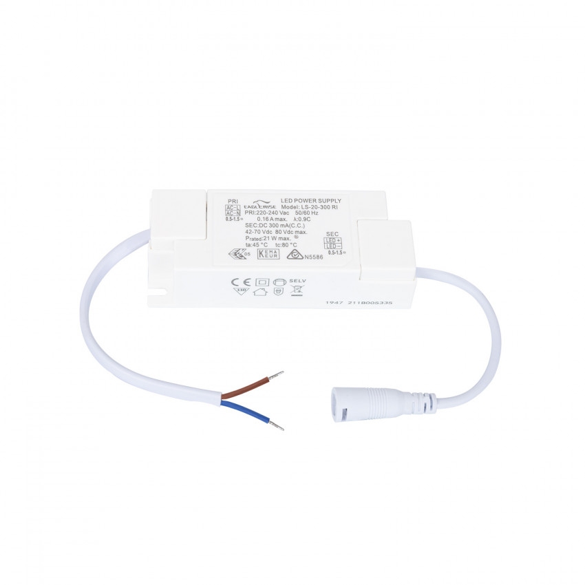 Driver EAGLERISE 220-240V Uitgang 42-70V 300mA 21W No Flicker LS-20-300RI 