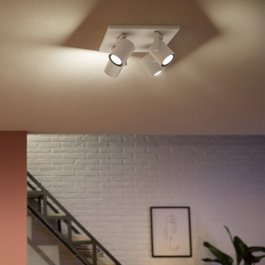 Foco PHILIPS Argenta Regulable Hue 4xGU10 6W