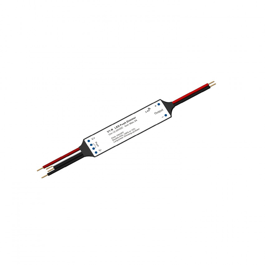 Mini Controller Single Color LED Strip voor RF Afstandsbediening  en drukknopbediening 