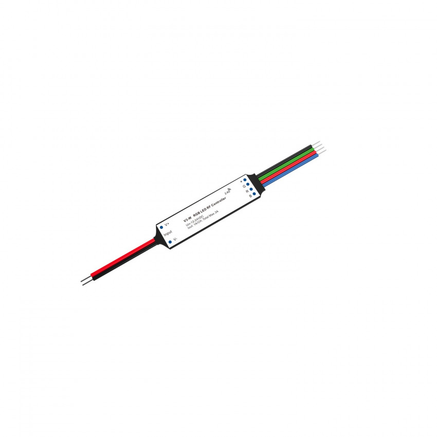 Mini  LED Strip Controller RGB 12/24V DC compatibel met RF Afstandsbediening  