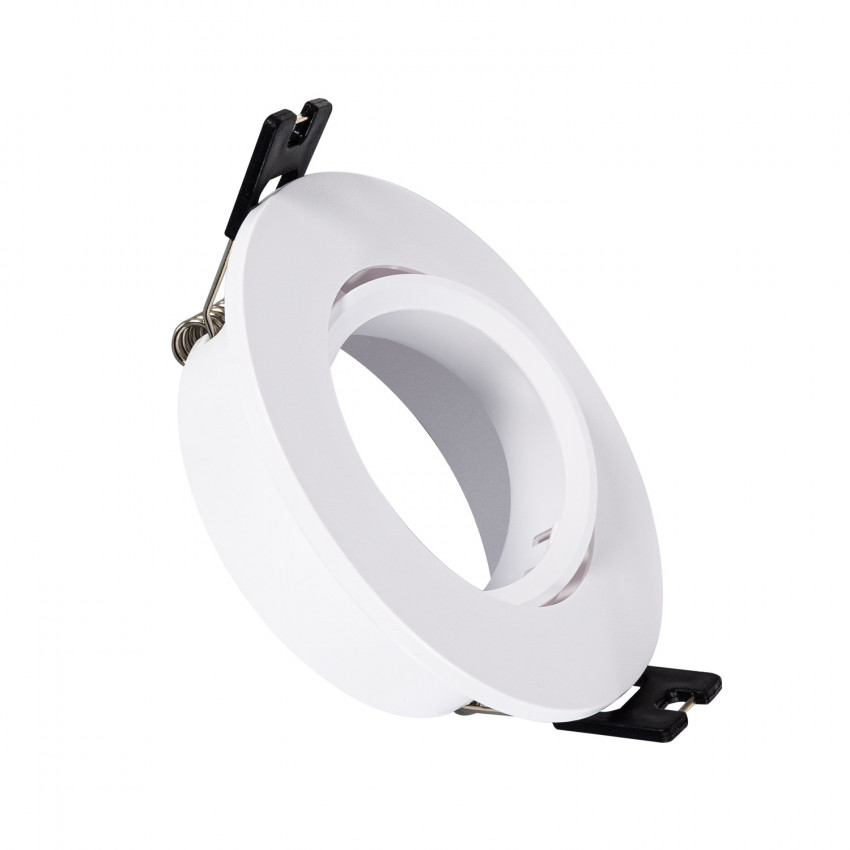 De kantelbare cirkelvormige downlight ring voor LED GU10 / GU5.3 zaagmaat Ø 90 mm