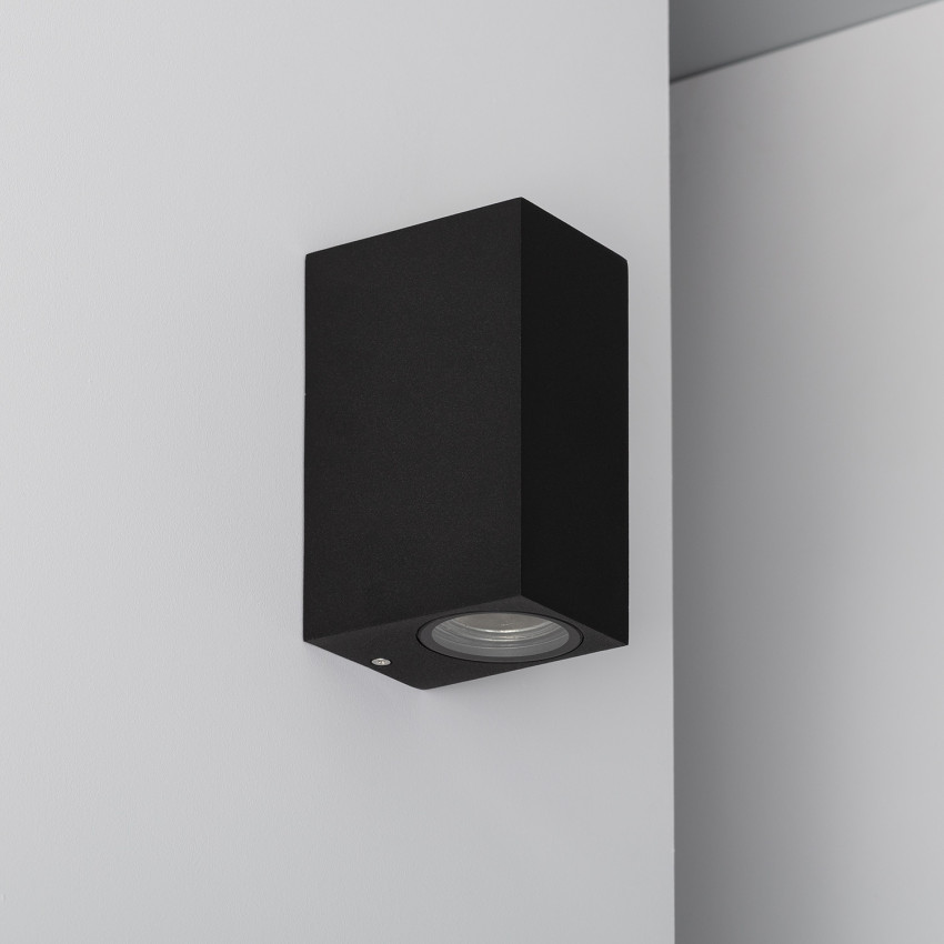 Wandlamp Outdoor Miseno Zwart Aluminium Dubbelzijdige Verlichting
