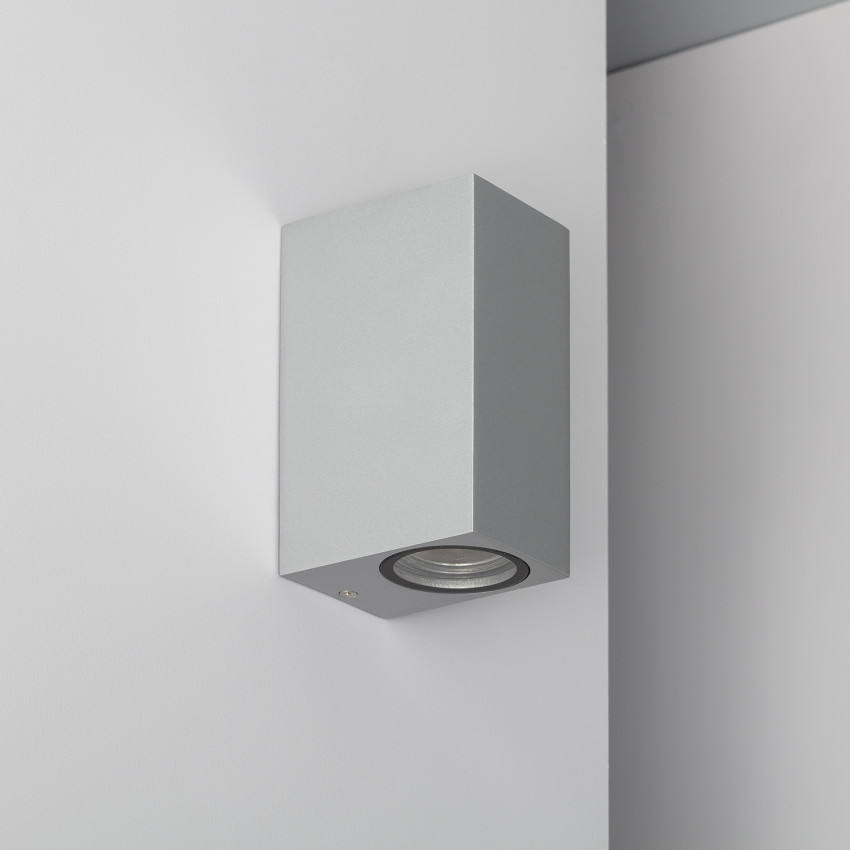 Wandlamp Outdoor Miseno Zilver Aluminium Dubbelzijdige Verlichting  