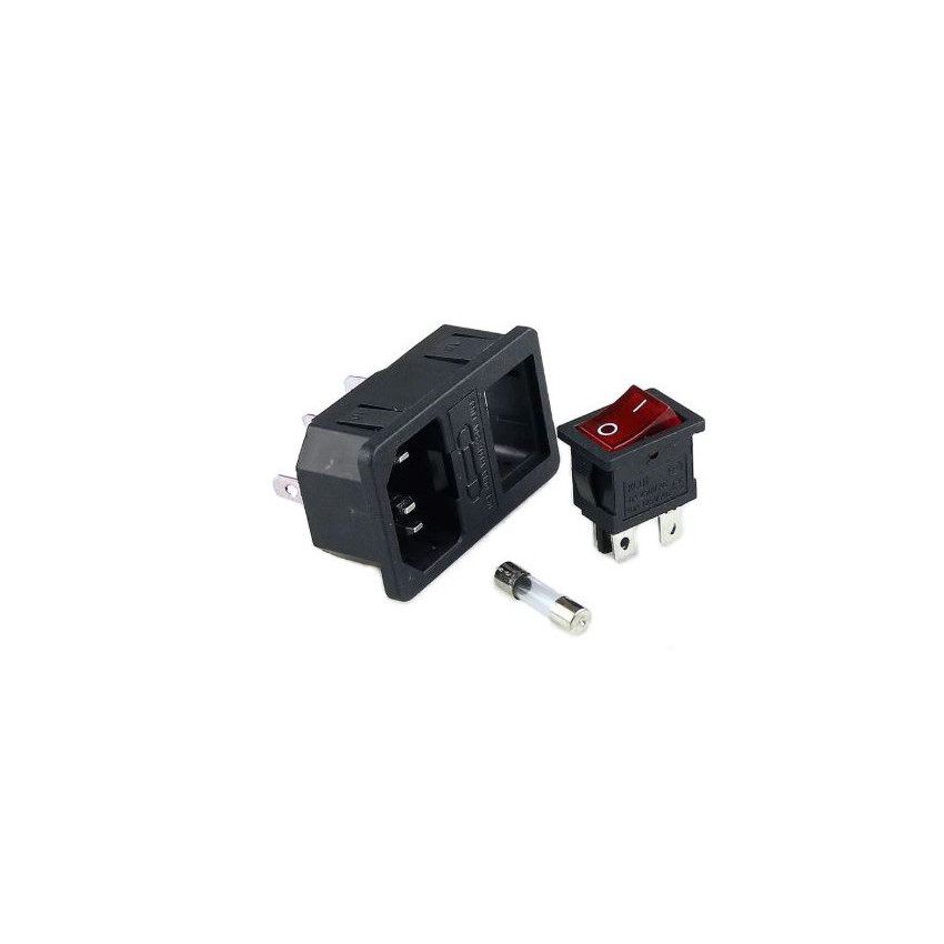 Stopcontact met schakelaar 15A IEC320 C14