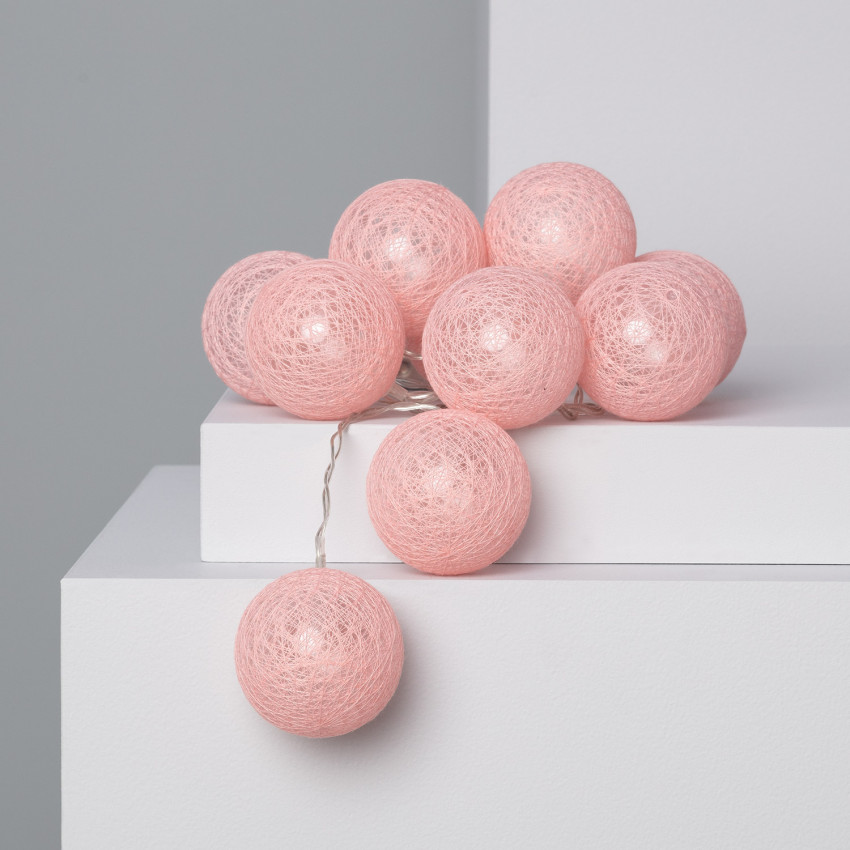 Lichtslinger Pink Sugar LED met 10 Bollen  2.85m