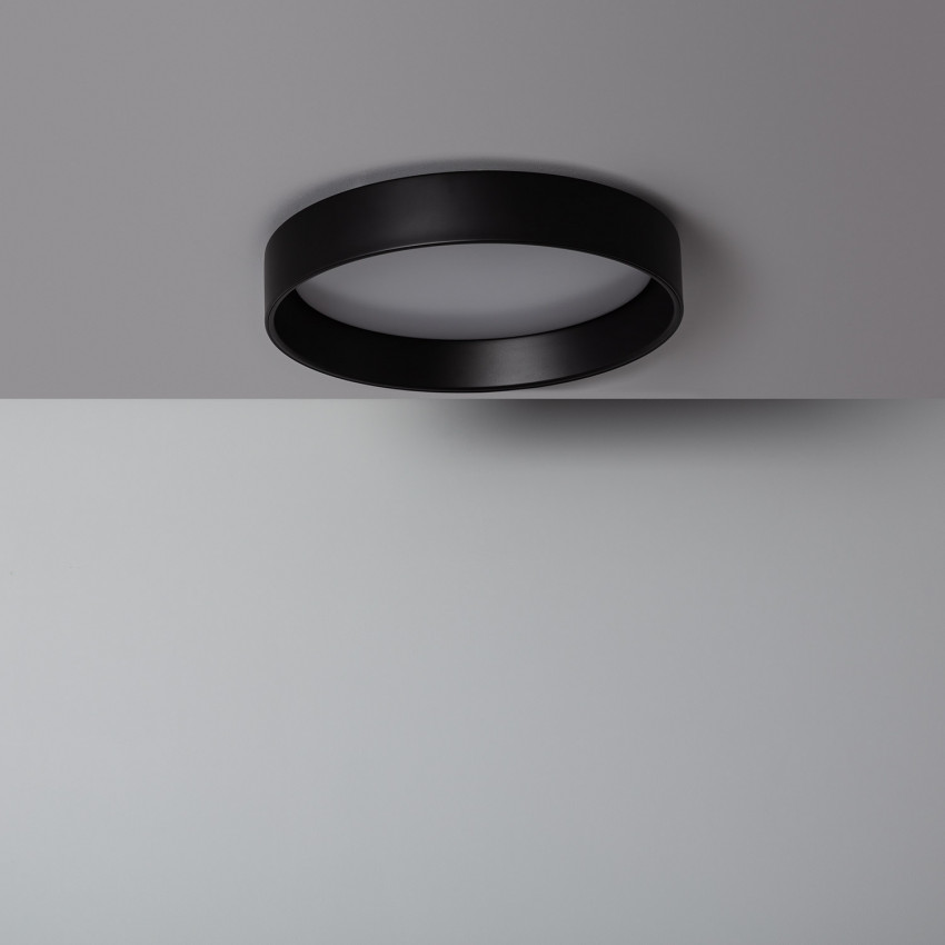 LED Plafondlamp Metaal  CCT Selecteerbaar  Rond Design 20W zwart Ø450 mm