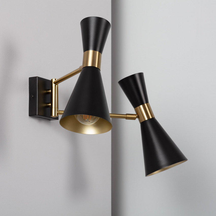 WandLamp Metaal Jigger 2 Spots