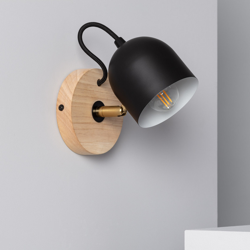 Wandlamp  Acalco van Hout en Metaal 