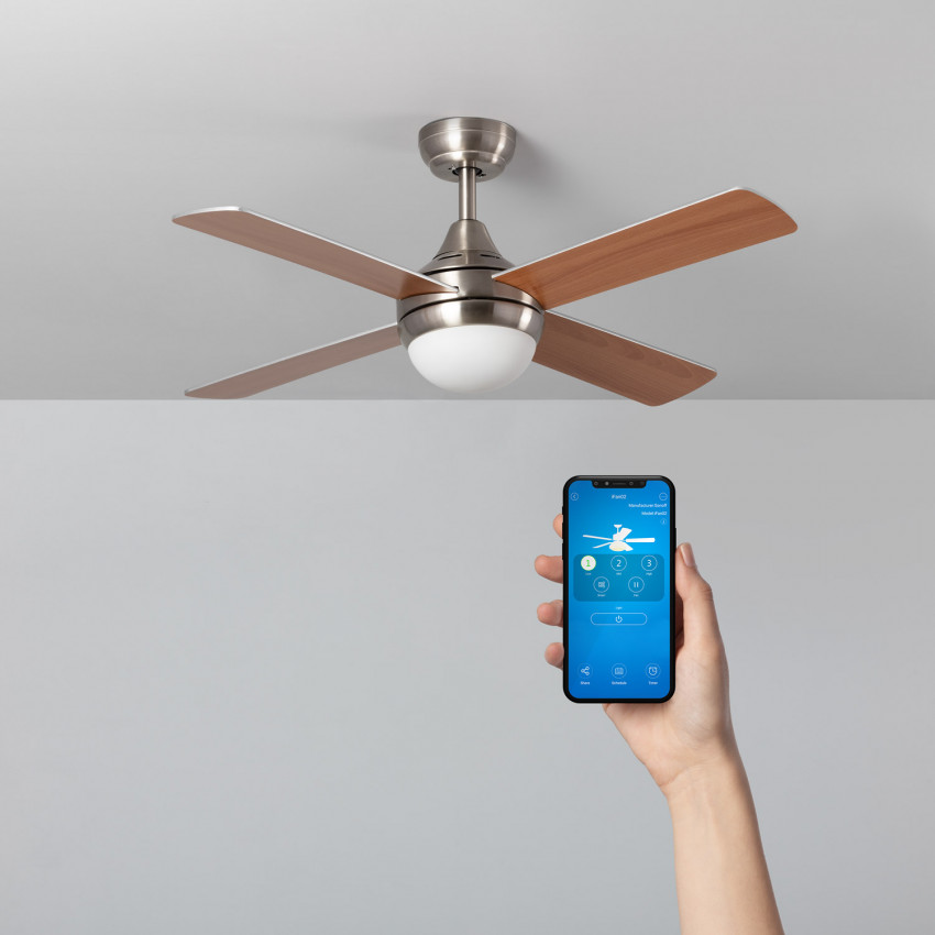 Plafondventilator WiFi Navy Nikkel 110cm Motor AC Nikkelkleur 