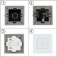 Interruptor Simple Pulsador con Marco Cristal Modern