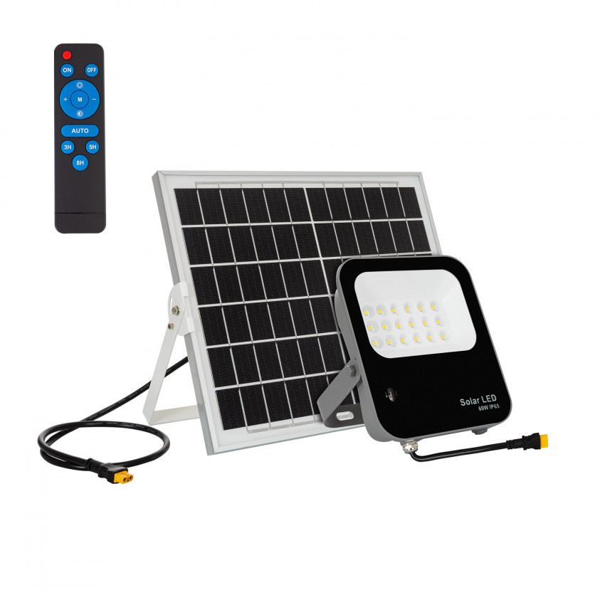 Schijnwerper Zonne-energie LED 60W 170lm/W IP65 met Afstandsbediening 