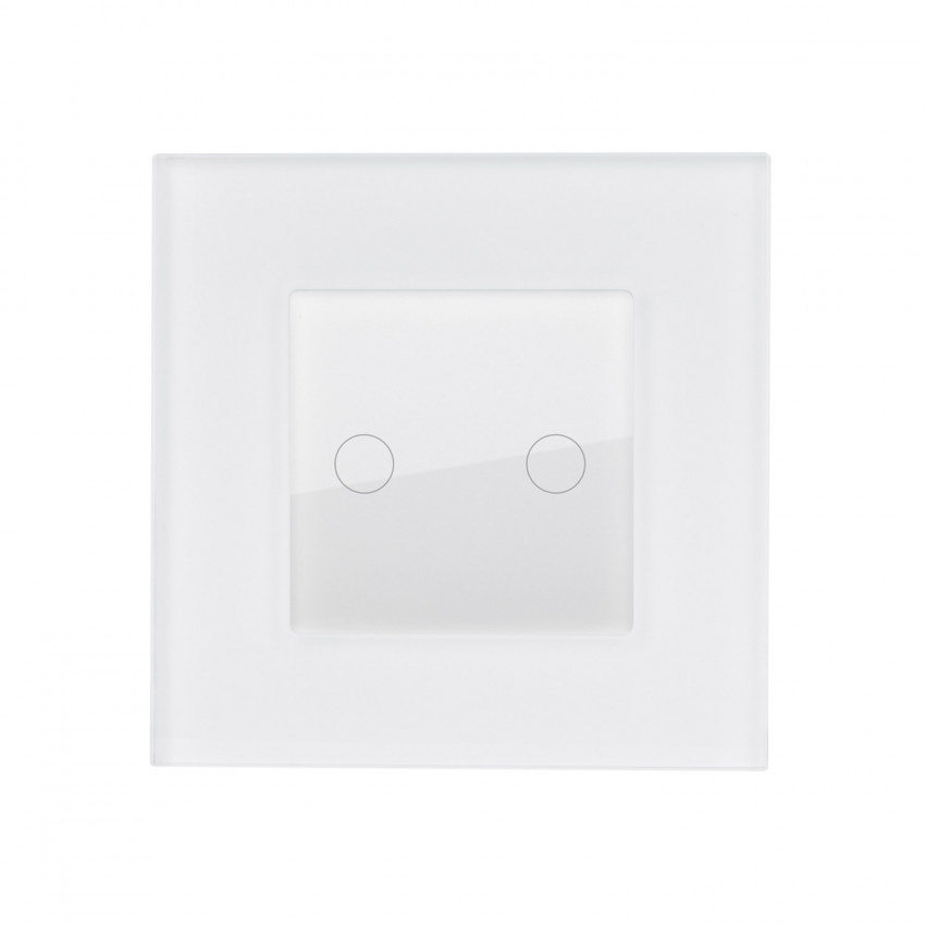 Interruptor Doble con Marco Cristal Modern