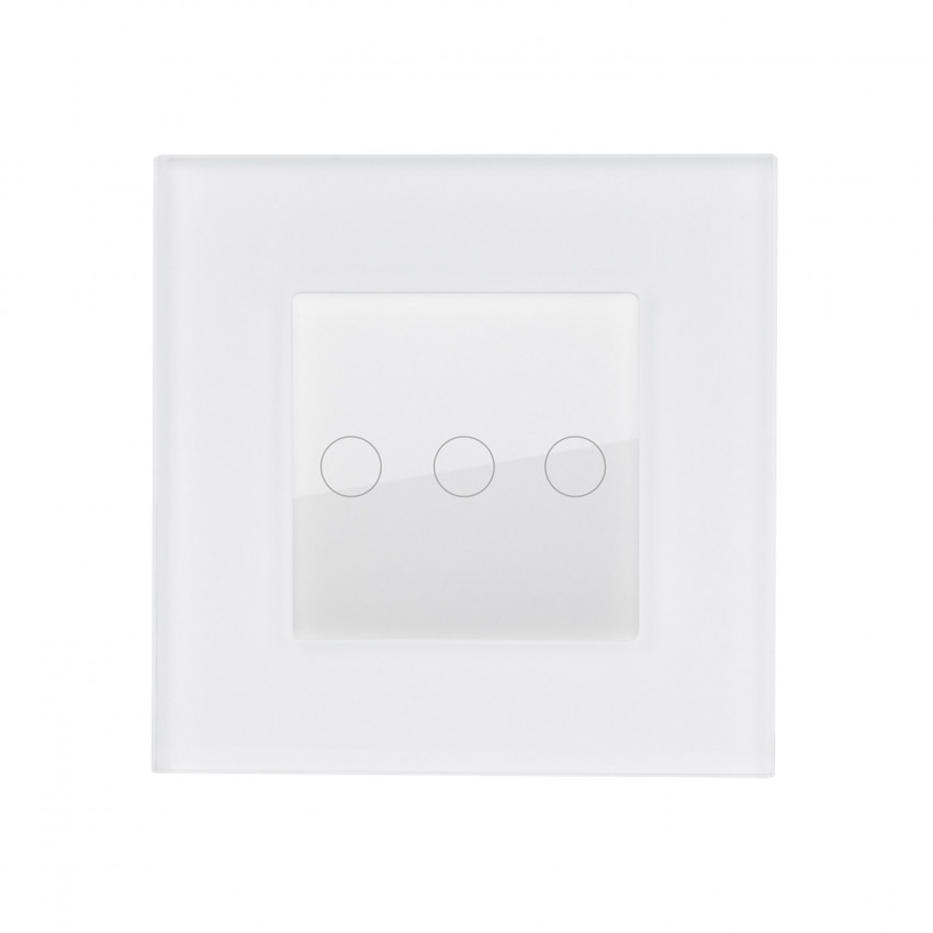 Interruptor Triple con Marco Cristal Modern