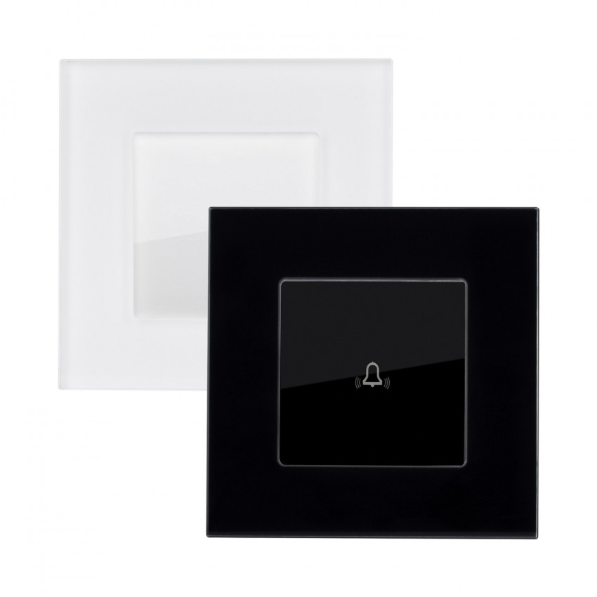 Interruptor Simple Pulsador con Marco Cristal Modern