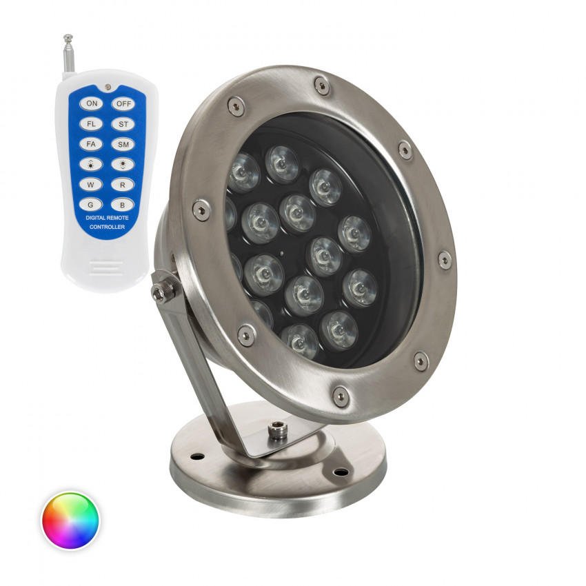 Spotlight Opbouw RGB LED 24V DC 15W Onderdompelbaar IP68 