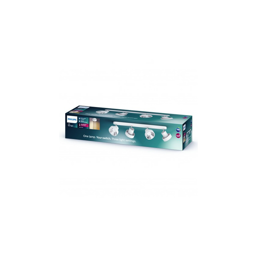 Lámpara de Techo LED con Cuatro Focos PHILIPS Bukko 4x4.3W