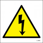Elektrische schok risico tekens