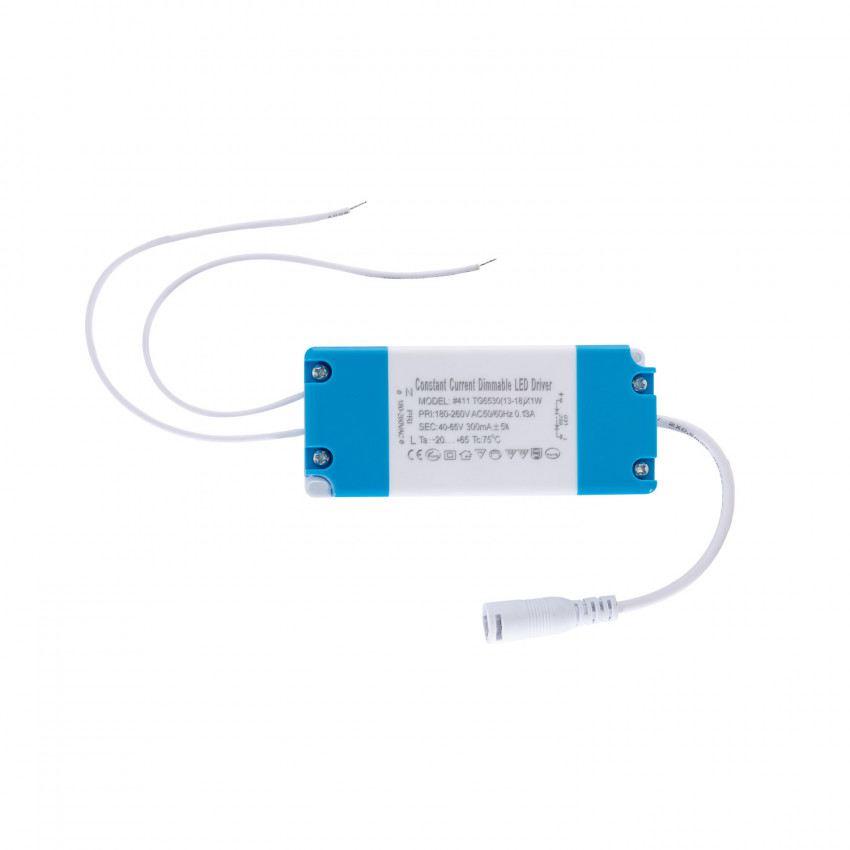 Driver Dimbaar TRIAC 180-260V Uitgang 40-65V 300mA 18W 