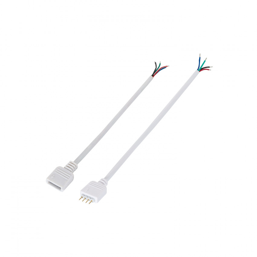 Mannelijke/vrouwelijke connectoren (1 paar) voor een RGB LED strip controller