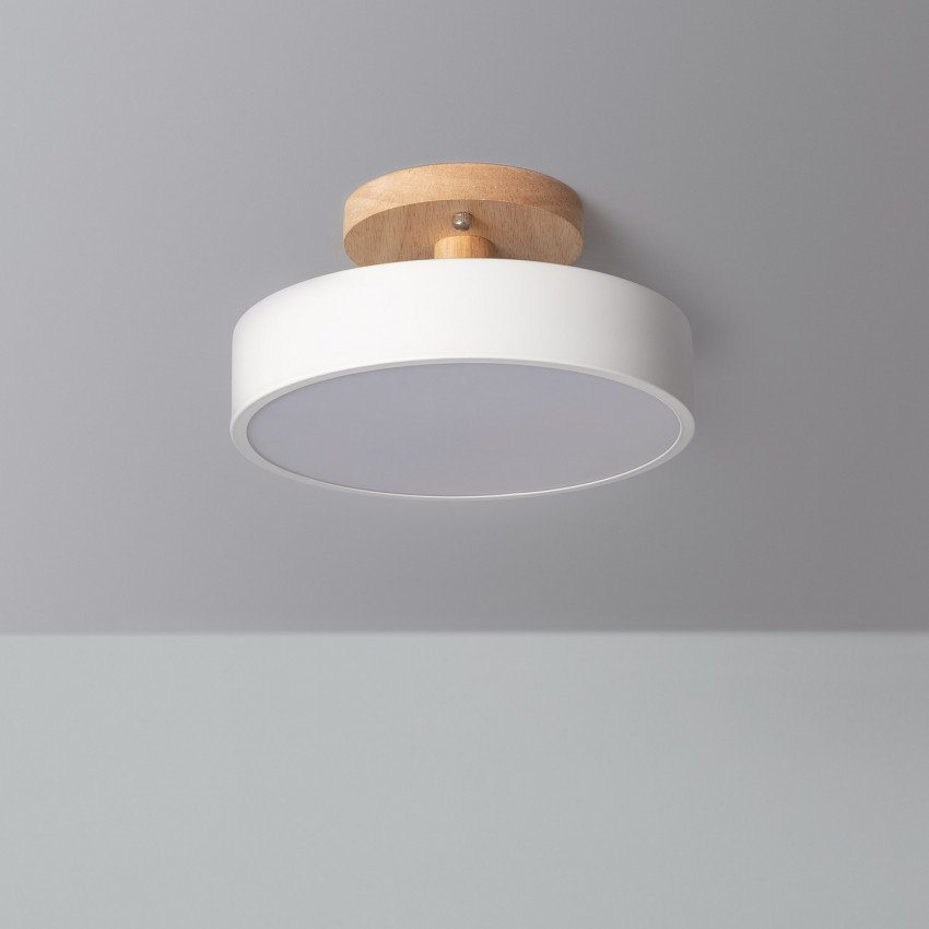 LED Plafondlamp 12W van Hout en Metaal LED CCT Selecteerbaar Whisty  