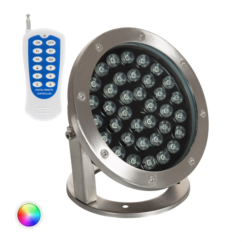 spotlight Opbouw RGB LED 12V 36W onderdompelbaar IP68 