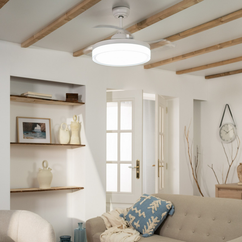 Ventilador de Techo Caicos LED Blanco 36W DC 