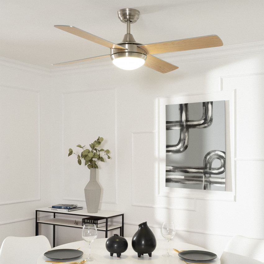 Ventilador de Techo Leirus LED Niquel 60W