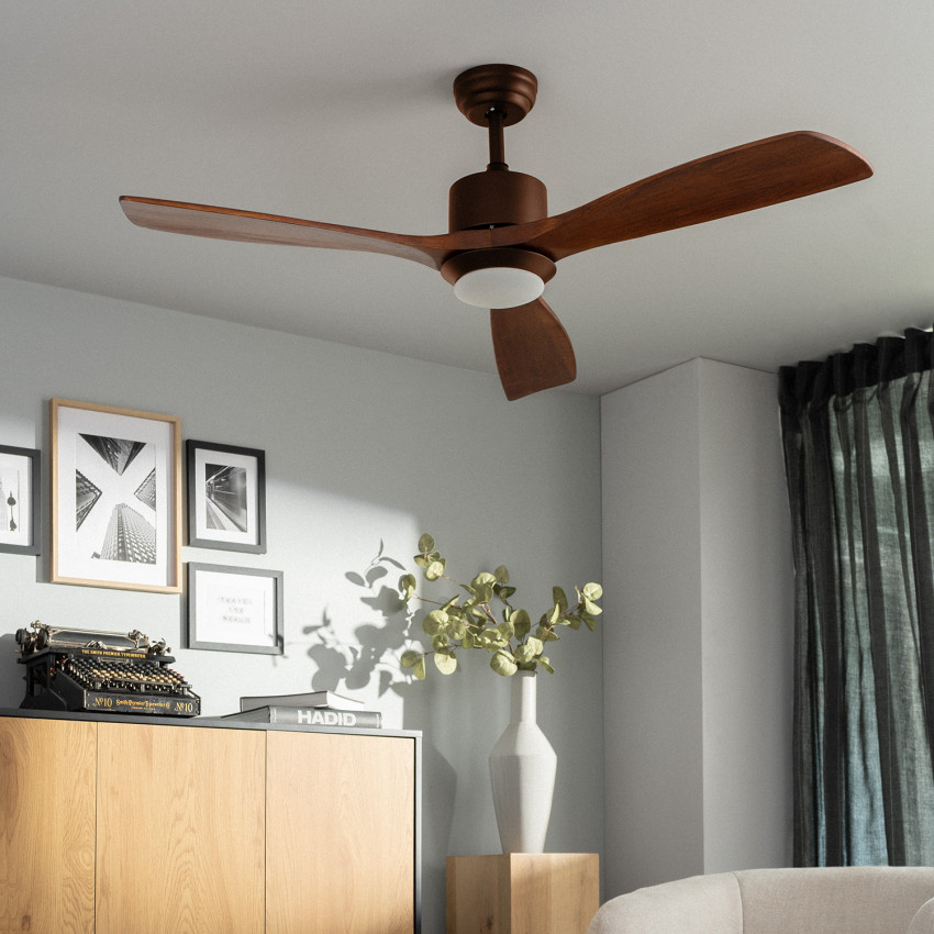 Ventilador de Techo LED Forest Marrón 132cm Motor AC