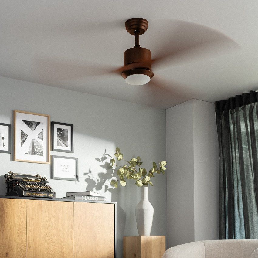 Ventilador de Techo LED Forest Marrón 132cm Motor AC