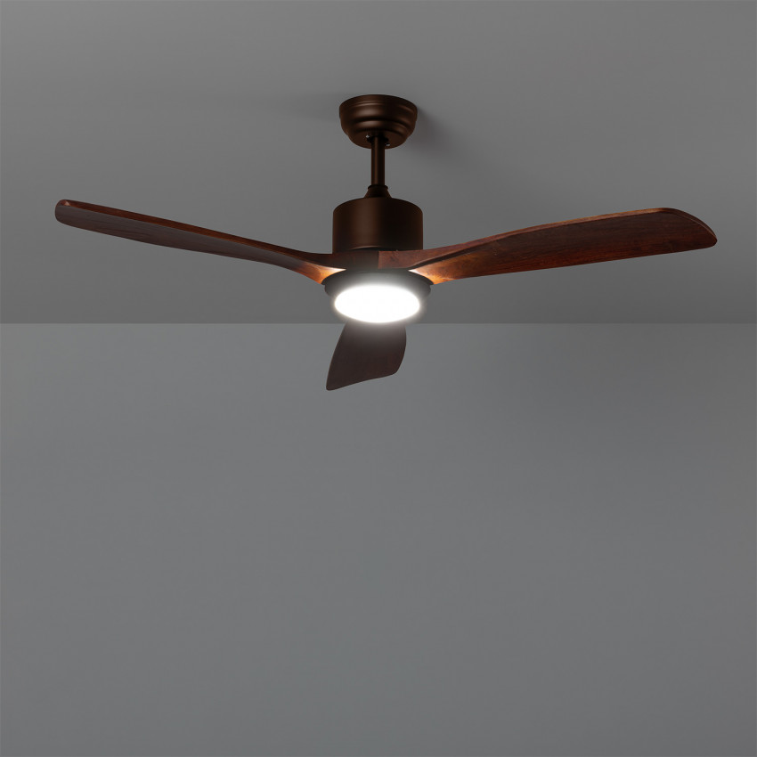 Ventilador de Techo LED Forest Marrón 132cm Motor AC