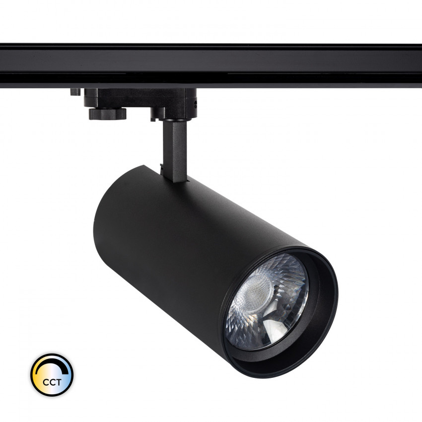 Spotlight New d'Angelo Zwart LED 30W CCT LIFUD met Variabele Optiek voor Driefasige Rail