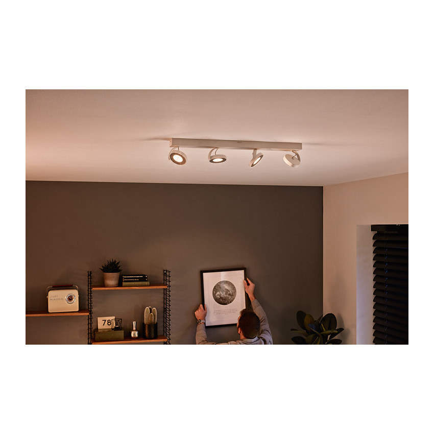Lámpara de Techo LED Regulable WarmGlow 4x4.5W PHILIPS Clockwork