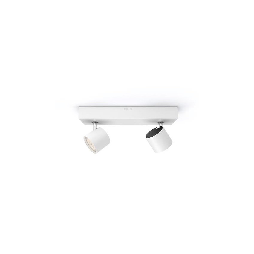 Plafondlamp WarmGlow Dimbaar LED 2x4.5W met 2 Spotlights  PHILIPS Star 