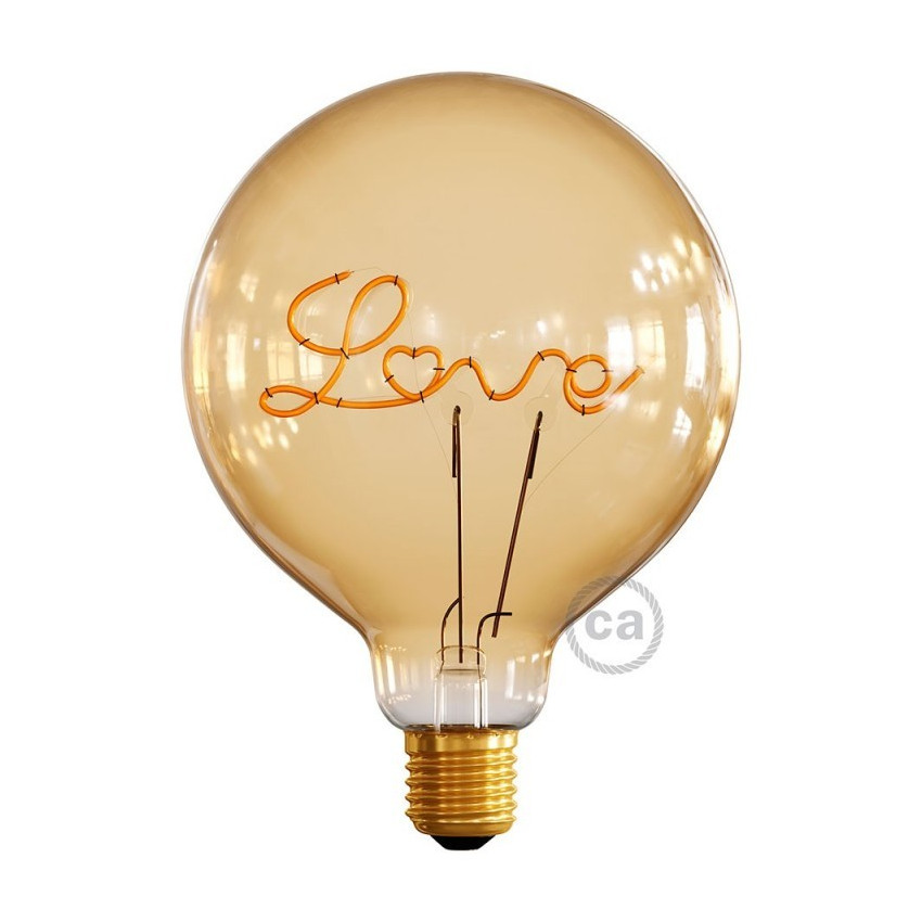 LED Lamp Filament Dimbaar E27 5W 250 lm G125 Creative-Cables Love CBL700232