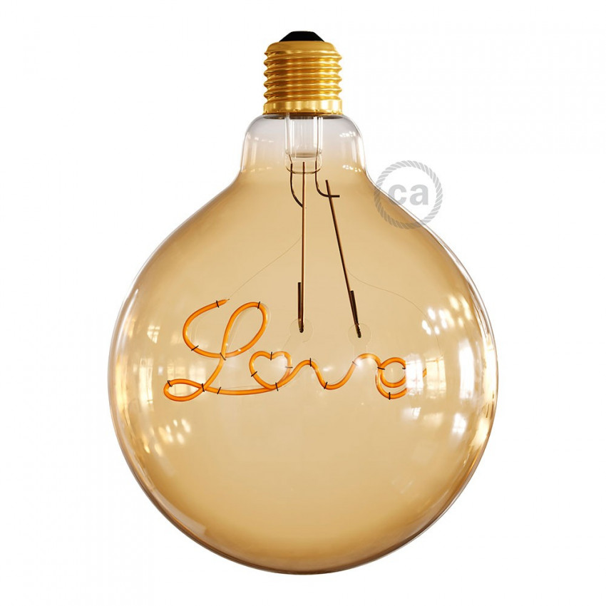 LED Lamp E27 Dimbaar Filament 5W Creative-Cables G125 Love Model  CBL700216