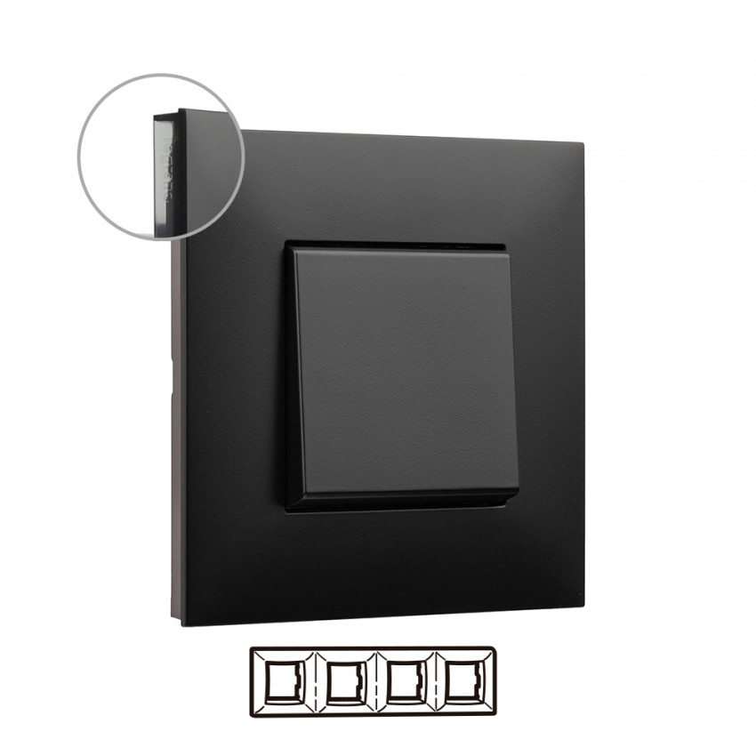 Sier Frame 4 Elementen Dark LEGRAND Valena Next 741054 
